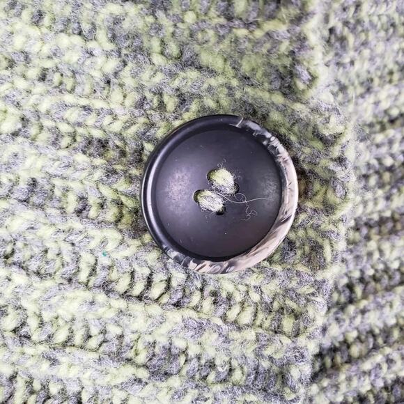 Fisherman Donegal Cardigan Sweater Women's M Wool Knit Ireland Green High Neck - Picture 8 of 10